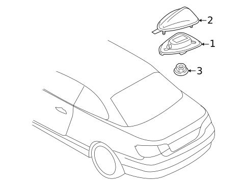 Antenna & Radio for 2011 BMW 128i #2