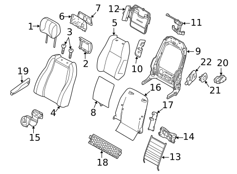 Passenger Seat Components for 2017 Land Rover Range Rover #0