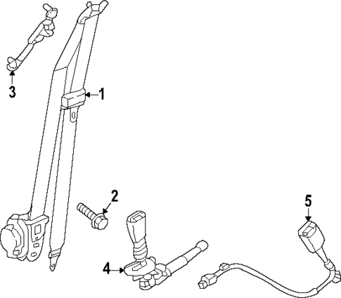 Seat Belt for 2024 Hyundai Kona Electric #1