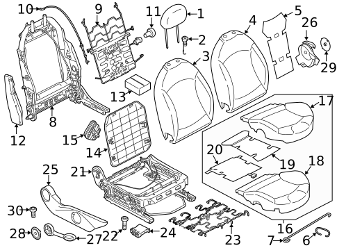 Driver Seat Components for 2013 Mini Cooper #1