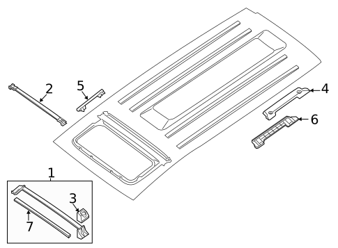Exterior Trim - Roof for 2005 Nissan Armada #1