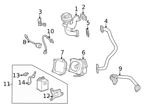 Emission Components for 2001 Toyota Camry #1
