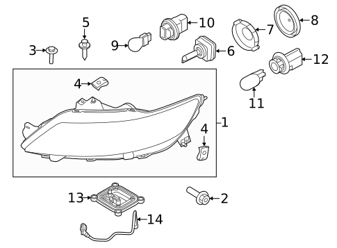 Bulbs - Chassis for 2010 Ford Taurus #1