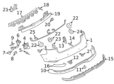 Bumper & Components - Rear for 2017 Ford Focus #0