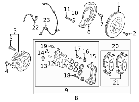 Front Brakes for 2023 Kia Telluride #0