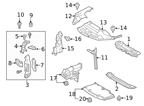 Radiator Support for 2017 Lexus RC300 #0