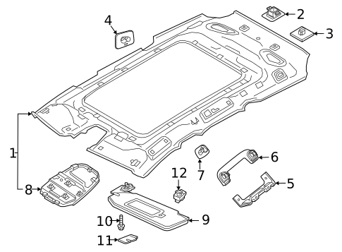 Interior Trim - Roof for 2019 Volvo XC90 #1