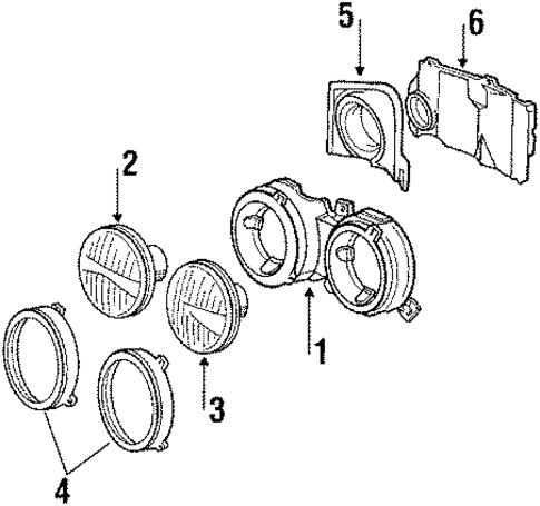 Headlamp Components for 1988 BMW 325i #3