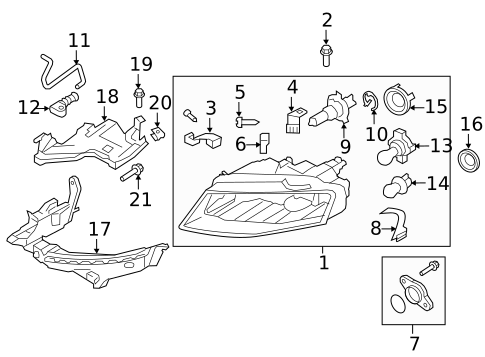 Headlamp Components for 2012 Audi A4 Quattro #0