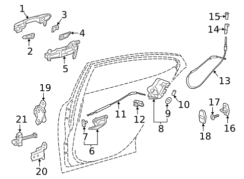 Lock & Hardware for 2025 Lexus ES300h #1