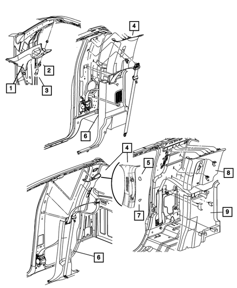 Panels-Moldings-Scuff Plates, Pillar, Cowl, 1/4 Panel Trim and Cargo Covers for 2011 Ram 3500 #0