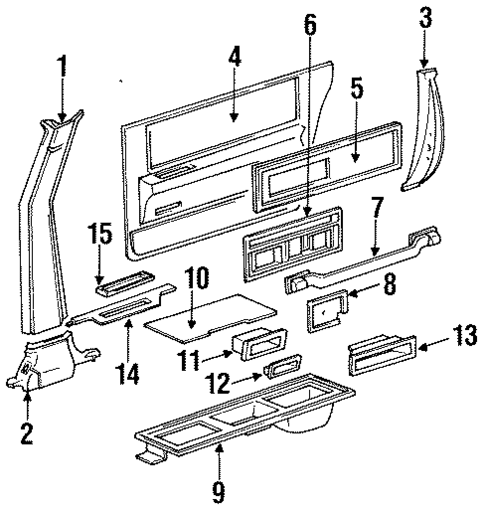 Pillar & Door Trim for 1986 Cadillac Seville #0