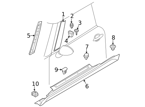 Exterior Trim - Pillars for 2020 Mini Cooper #3