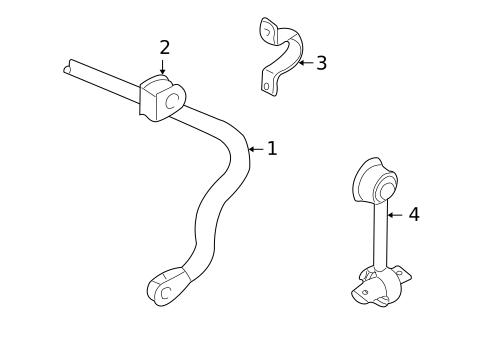 Stabilizer Bar & Components for 2005 Audi A4 Quattro #2