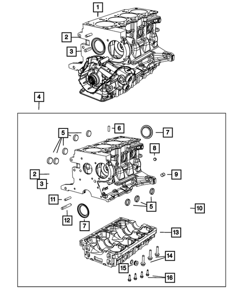 Cylinder Block for 2015 Fiat 500 #0