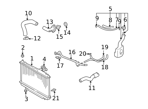 Radiator & Components for 2004 Toyota RAV4 #0