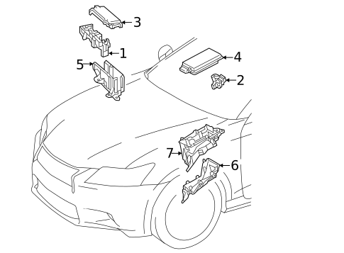 Electrical Components for 2015 Lexus GS350 #1