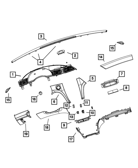 Instrument Panel for 2008 Chrysler Pacifica #1
