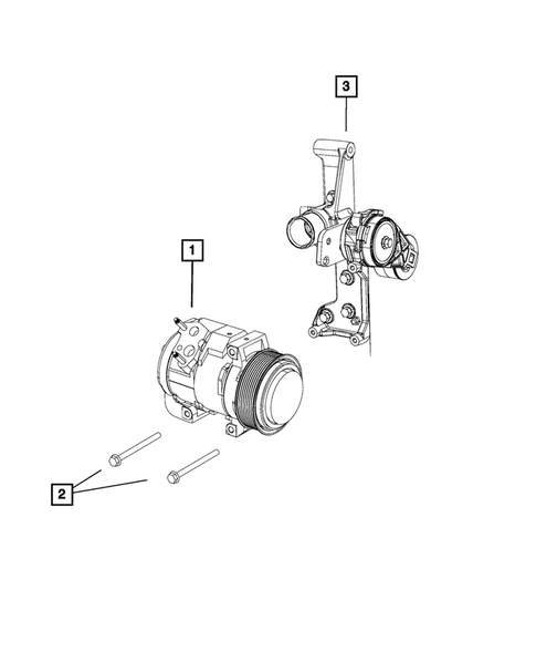 Air Conditioner Compressor and Mounting for 2019 Ram 3500 #2