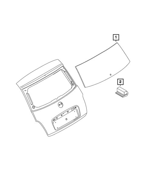 Glass and Interior Rearview Mirror for 2024 Fiat 500E #4