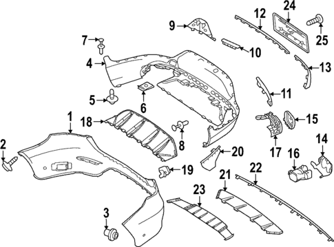 Bumper & Components - Rear for 2020 Mercedes-Benz GLC 43 AMG® #0