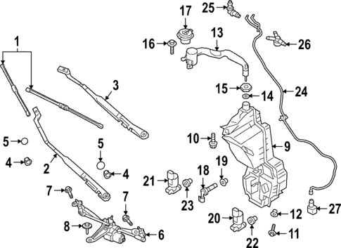 Headlamp Washers/Wipers for 2020 Volvo S60 #1