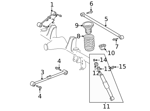 Rear Suspension for 2004 Toyota Sequoia #1