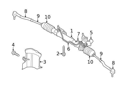 Steering Gear & Linkage for 2012 Nissan Murano #2
