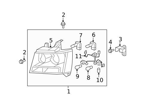 Headlamp Components for 2019 Chevrolet Silverado 1500 #38
