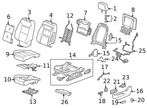 Driver Seat Components for 2023 Chevrolet Silverado 1500 #22