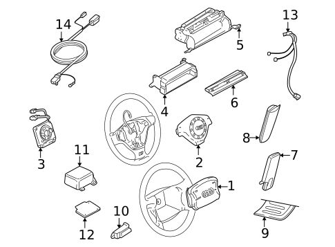 Air Bag Components for 2003 Audi S8 #0