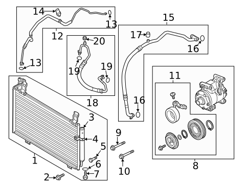 Condenser, Compressor & Lines for 2018 Mazda CX-5 #0