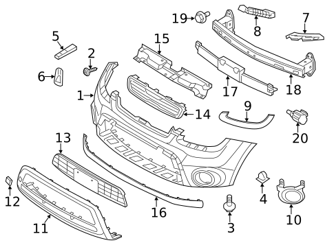 Bumper & Components - Front for 2013 Kia Soul #0