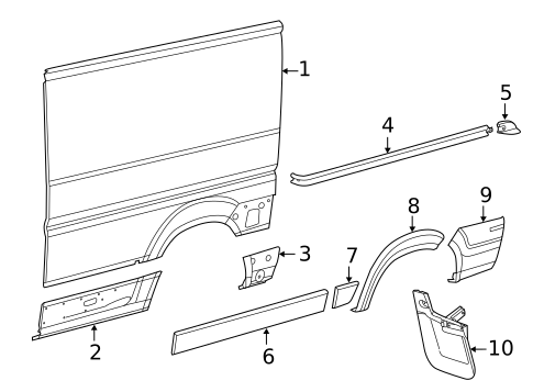 Exterior Trim - Side Panel for 2022 Ram ProMaster 3500 #0