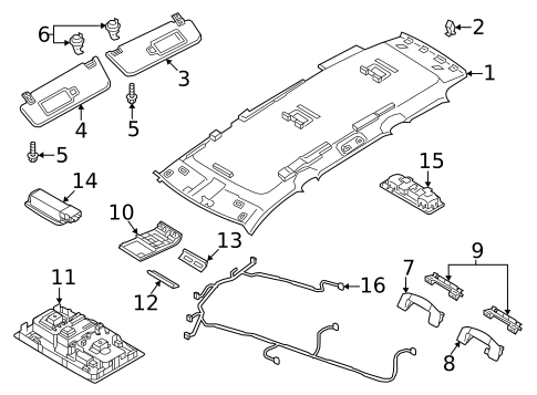 Interior Trim - Roof for 2020 Volkswagen Atlas Cross Sport #0