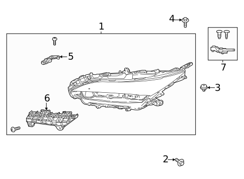 Headlamp Components for 2022 Toyota Venza #0