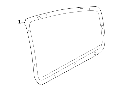 Glass - Rear Door for 2007 Saturn Ion #1