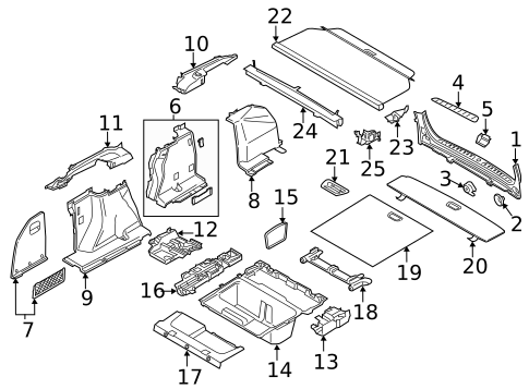 Interior Trim - Rear Body for 2016 BMW 328i xDrive #0