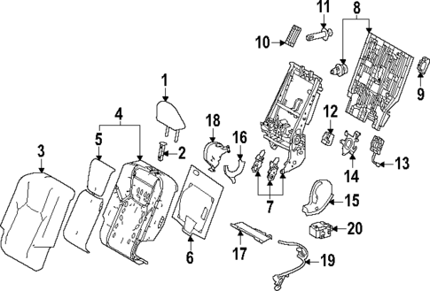 Rear Seat Components for 2024 Lexus RX450h+ #7