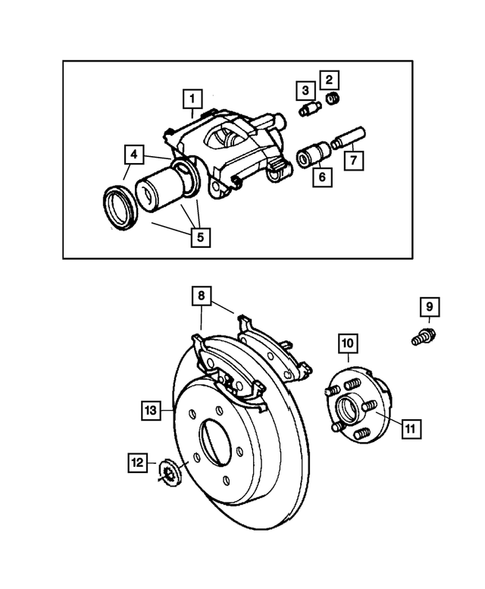 Rear Brakes for 2005 Chrysler Town & Country #1