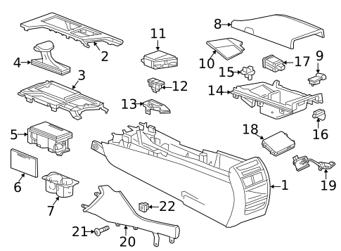 Center Console for 2016 Cadillac CT6 #0