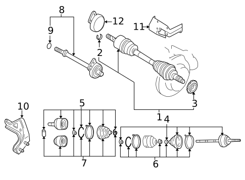 Drive Axles for 2010 Mazda Tribute #0