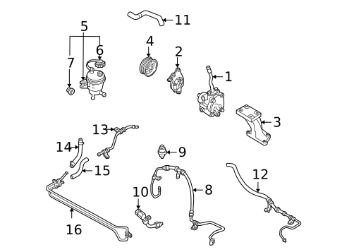 Pump & Hoses for 2005 Ford Escape #0