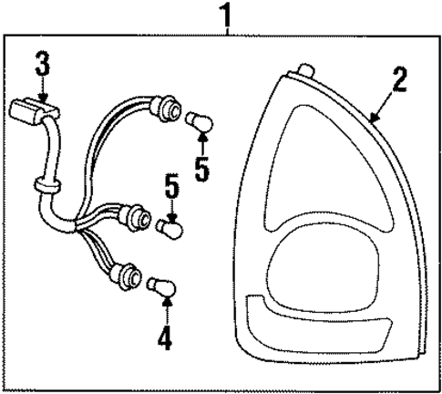 Combination Lamps for 2000 Hyundai Elantra #1