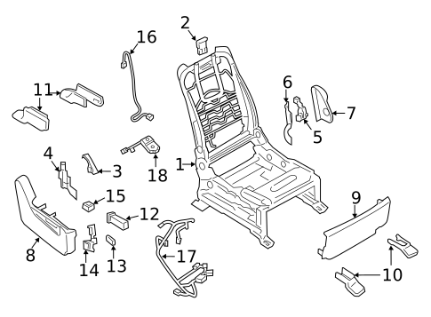 Passenger Seat Components for 2014 INFINITI QX80 #3