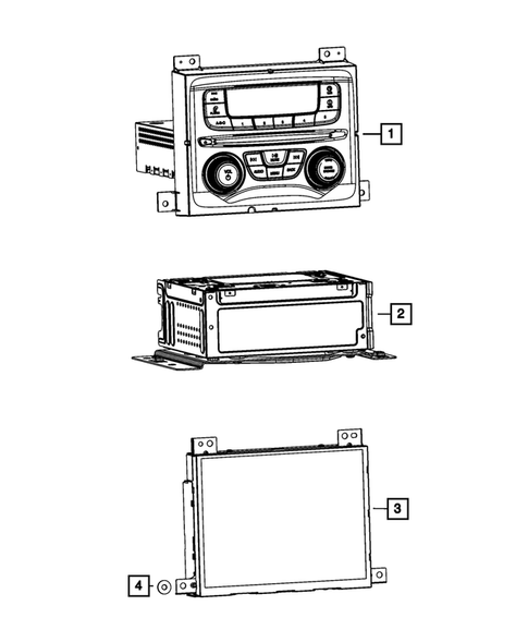 Radio, Antenna, Speakers, DVD, and Video systems for 2015 Dodge Dart #1