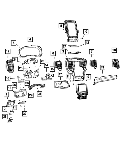Instrument Panel for 2021 Ram 3500 #1