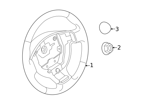 Steering Wheel & Trim for 2010 Nissan Altima #1