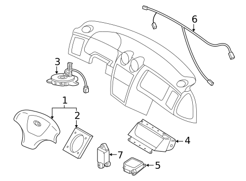 Air Bag Components for 2006 Hyundai Tiburon #0