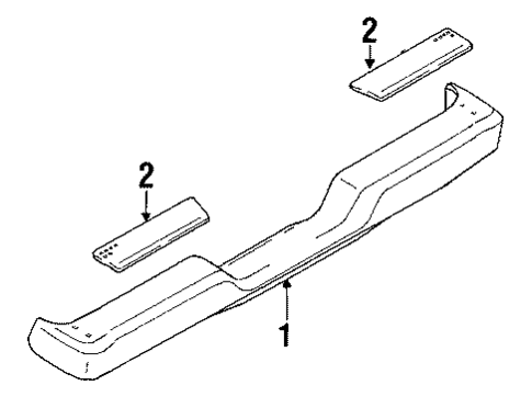 Bumper & Components - Rear for 1990 Toyota Pickup #0